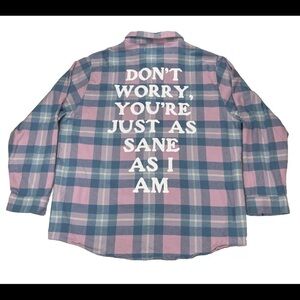 Cakeworthy Harry Potter Plaid "Don't Worry,You're Just As Sane As I Am" 4XLT